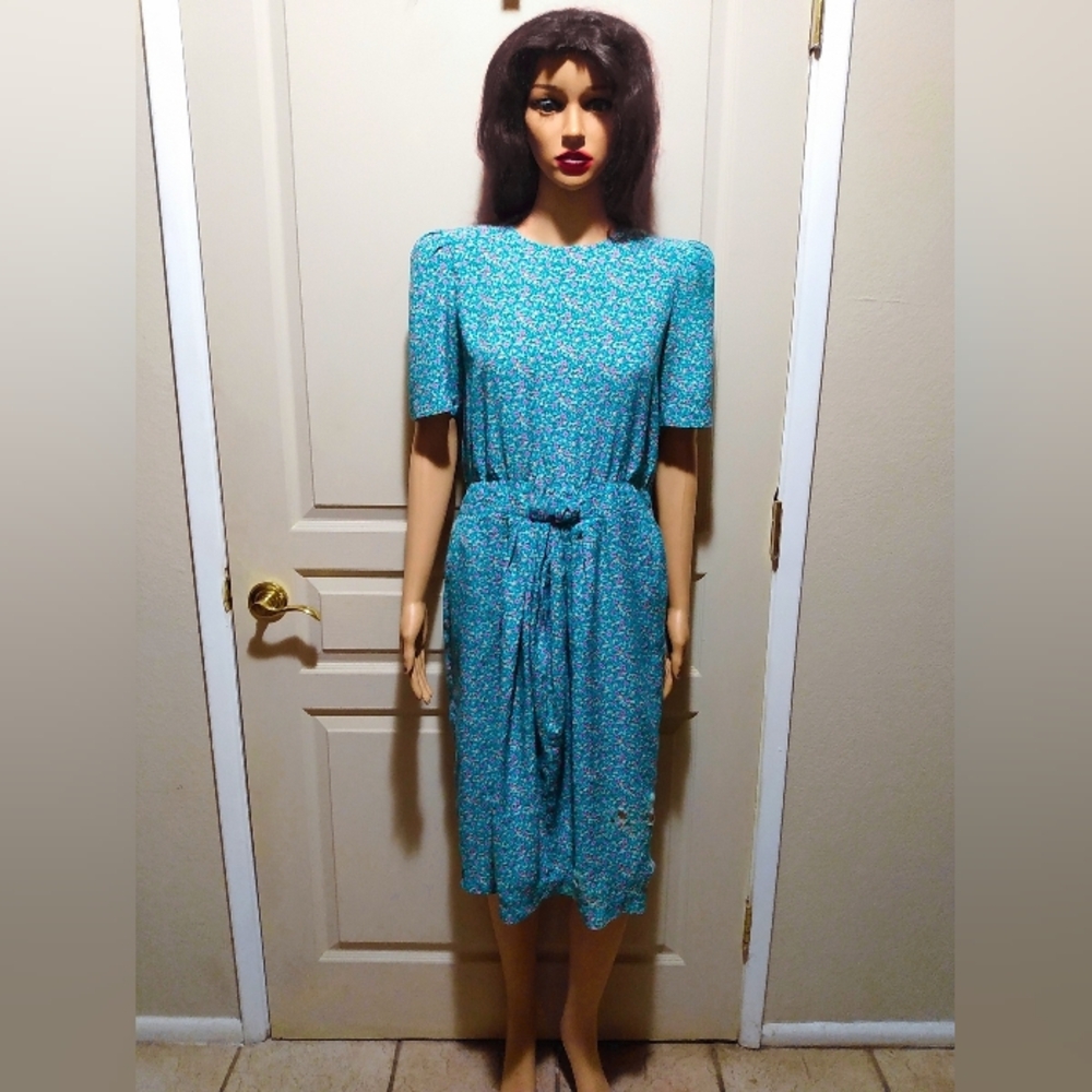 Vintage 60's Green Dress.